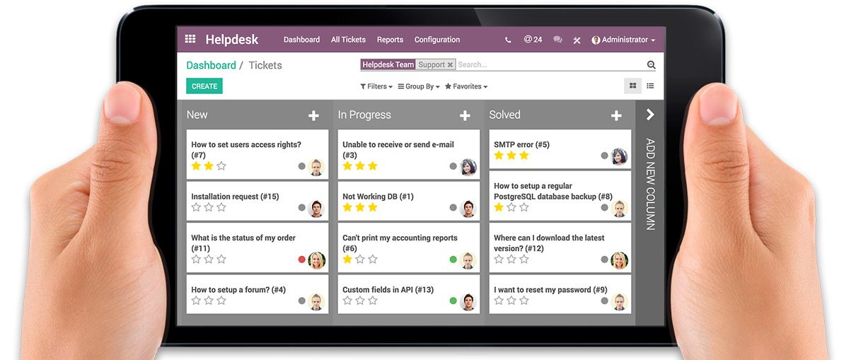 Odoo text and image block